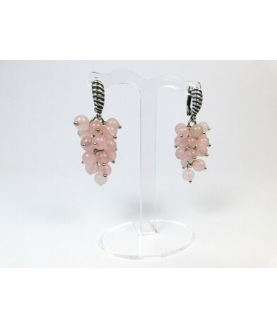 Earrings Rose quartz Grona