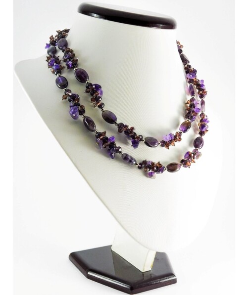 Exclusive Amethyst necklace "Dahlia"