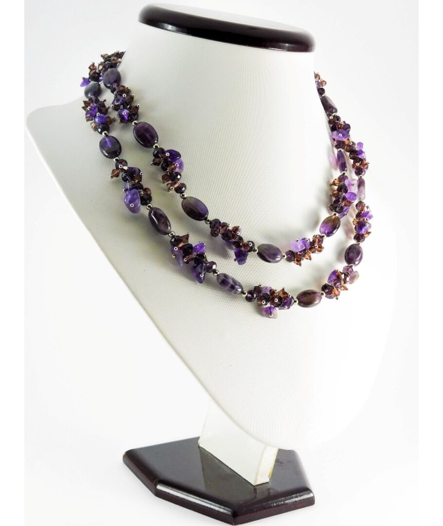 Exclusive Amethyst necklace "Dahlia"