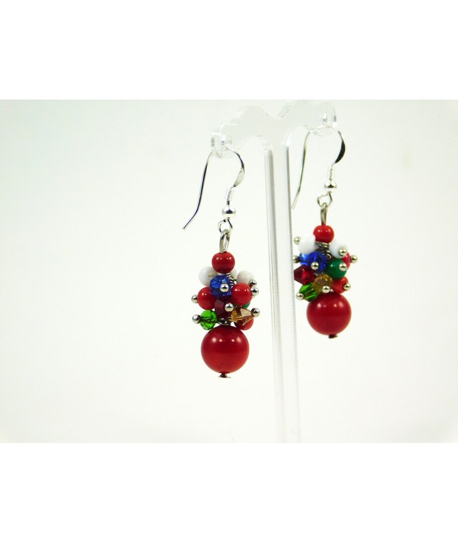 Earrings "Vysyvanka" + silver