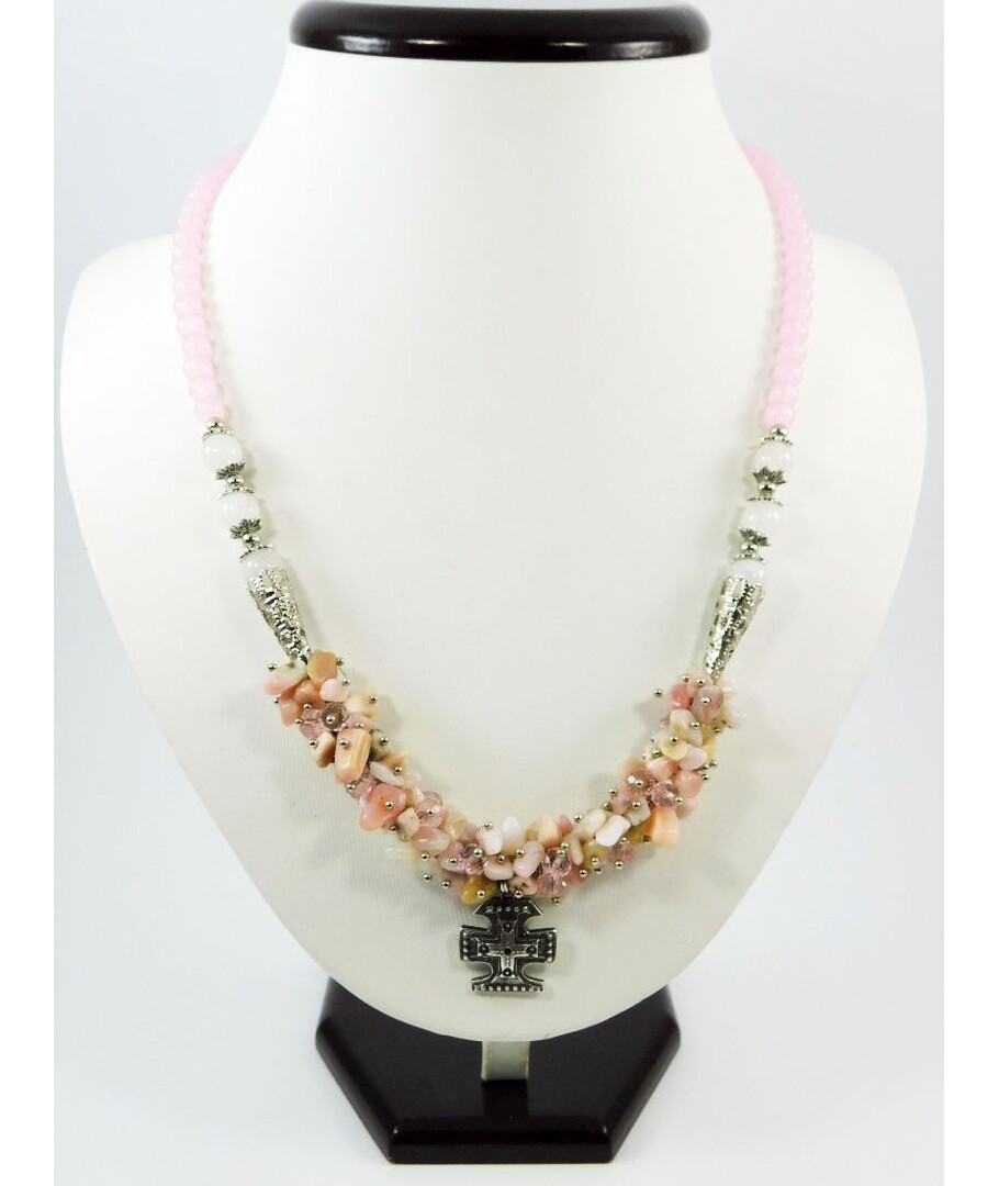 Exclusive necklace "Dreams from Paris" Rhodonite