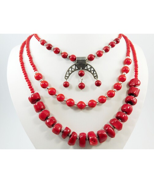 Exclusive necklace "Coral Zabaganka" Coral