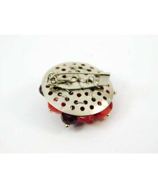 Exclusive brooch "Enchantment" Coral