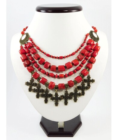 Exclusive necklace "Coral Yard" Coral