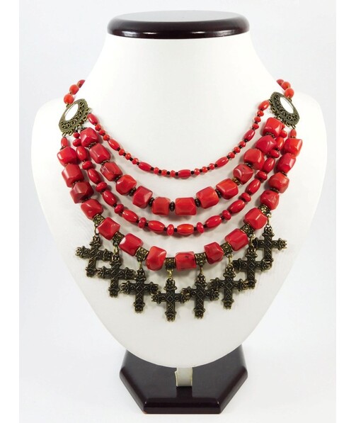 Exclusive necklace "Coral Yard" Coral