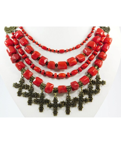 Exclusive necklace "Coral Yard" Coral