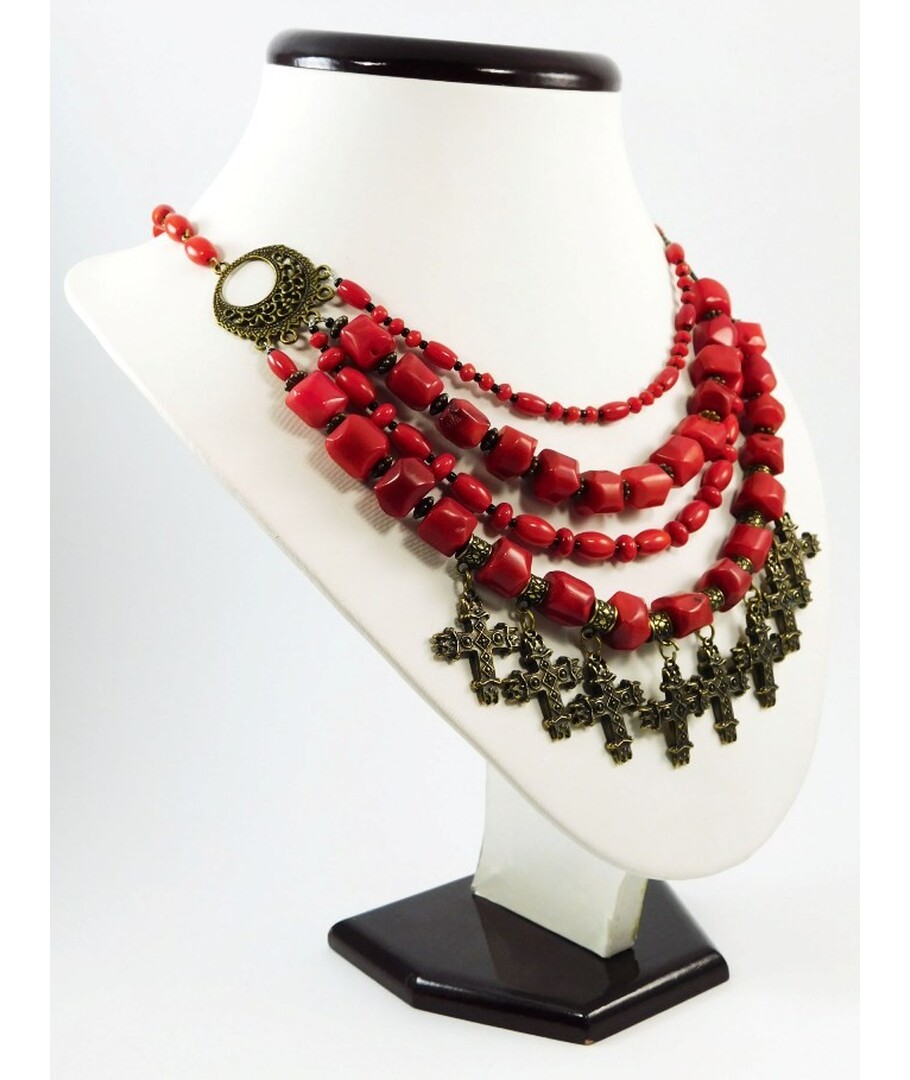 Exclusive necklace "Coral Yard" Coral