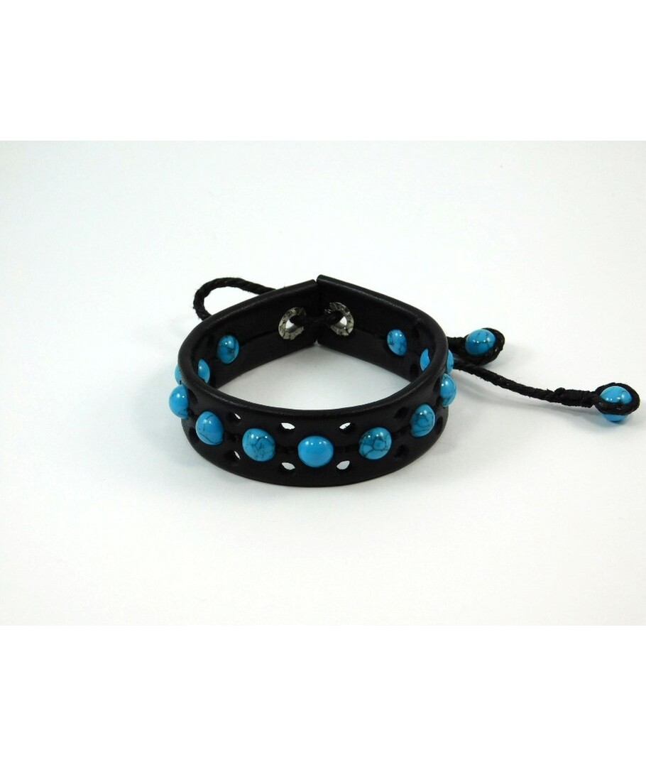 Exclusive Turquoise leather bracelet