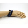 Exclusive lapis lazuli leather bracelet