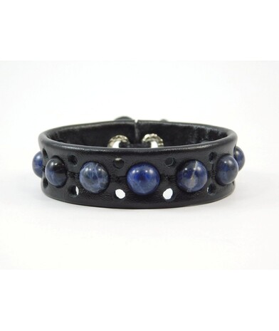 Exclusive Sodalite leather bracelet