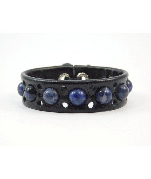 Exclusive Sodalite leather bracelet