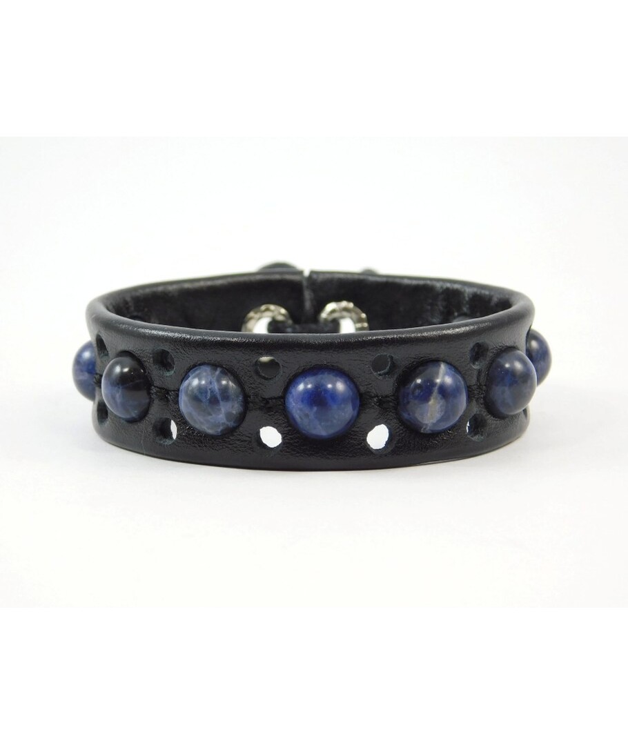 Exclusive Sodalite leather bracelet