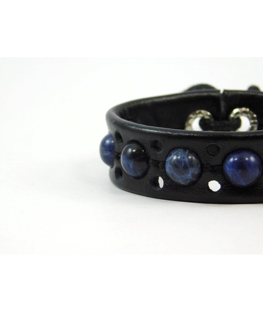 Exclusive Sodalite leather bracelet