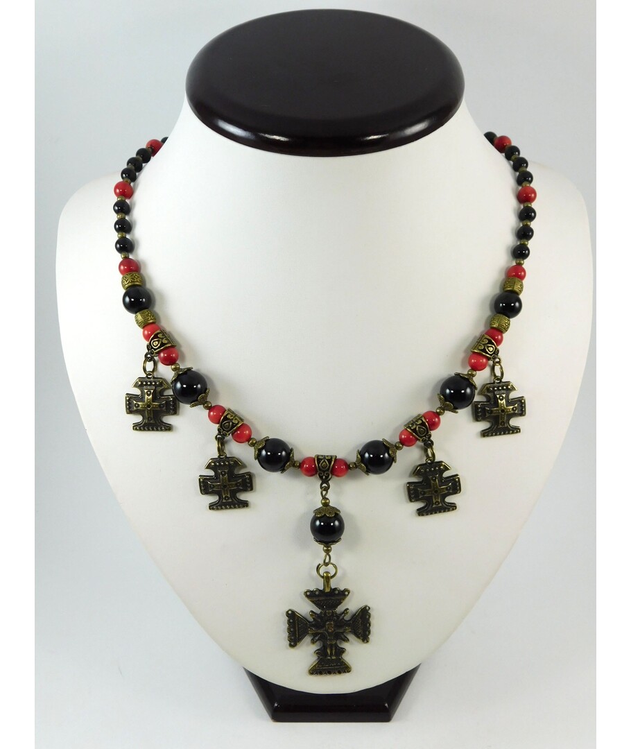 Exclusive necklace "Slava" Coral