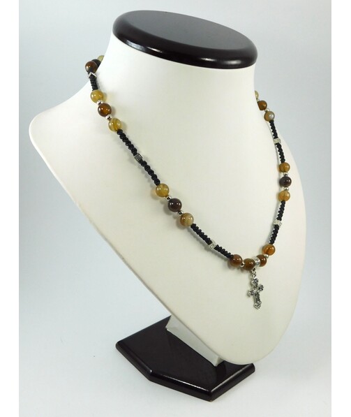 Exclusive men's agate necklace "Dragobrat"															