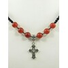 Exclusive matte carnelian necklace for men &quot;Alatyr&quot; 															