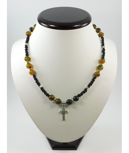 Exclusive men's necklace "Spiritual power" Agate