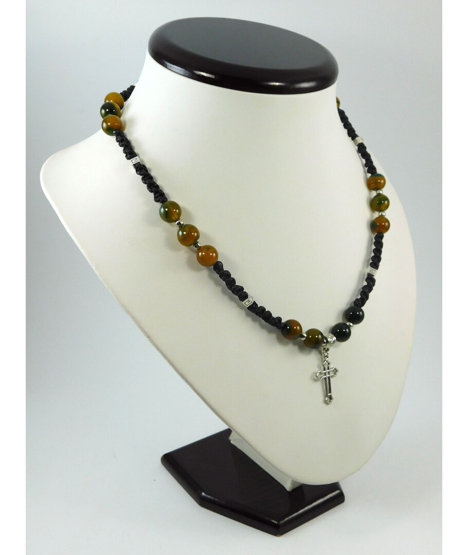 Exclusive men's necklace "Spiritual power" Agate