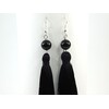 Agate tassel earrings