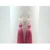 Exclusive rose quartz tassel earrings