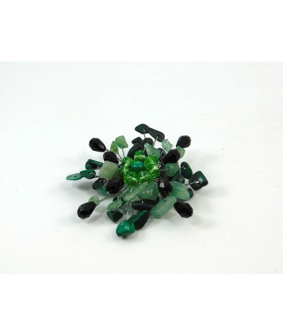 Exclusive brooch "Stone flower 3" 																