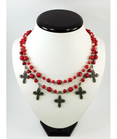 Exclusive necklace made of Coral "Carmine"