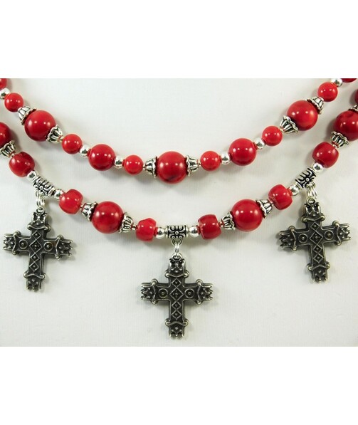 Exclusive necklace made of Coral "Carmine"