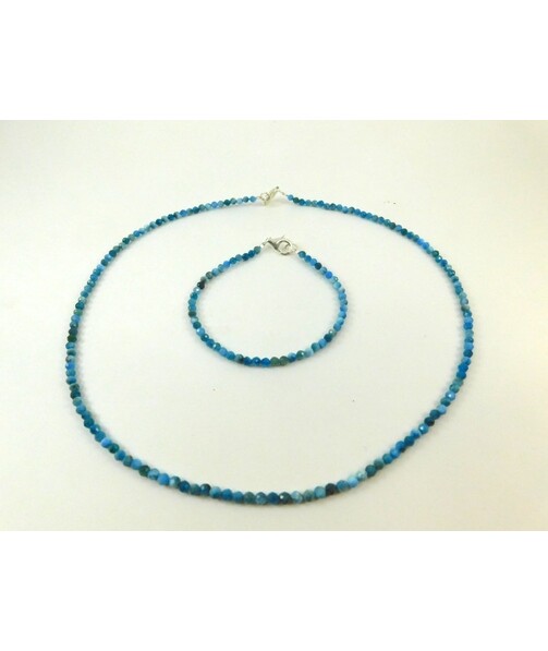 Apatite necklace + silver clasp