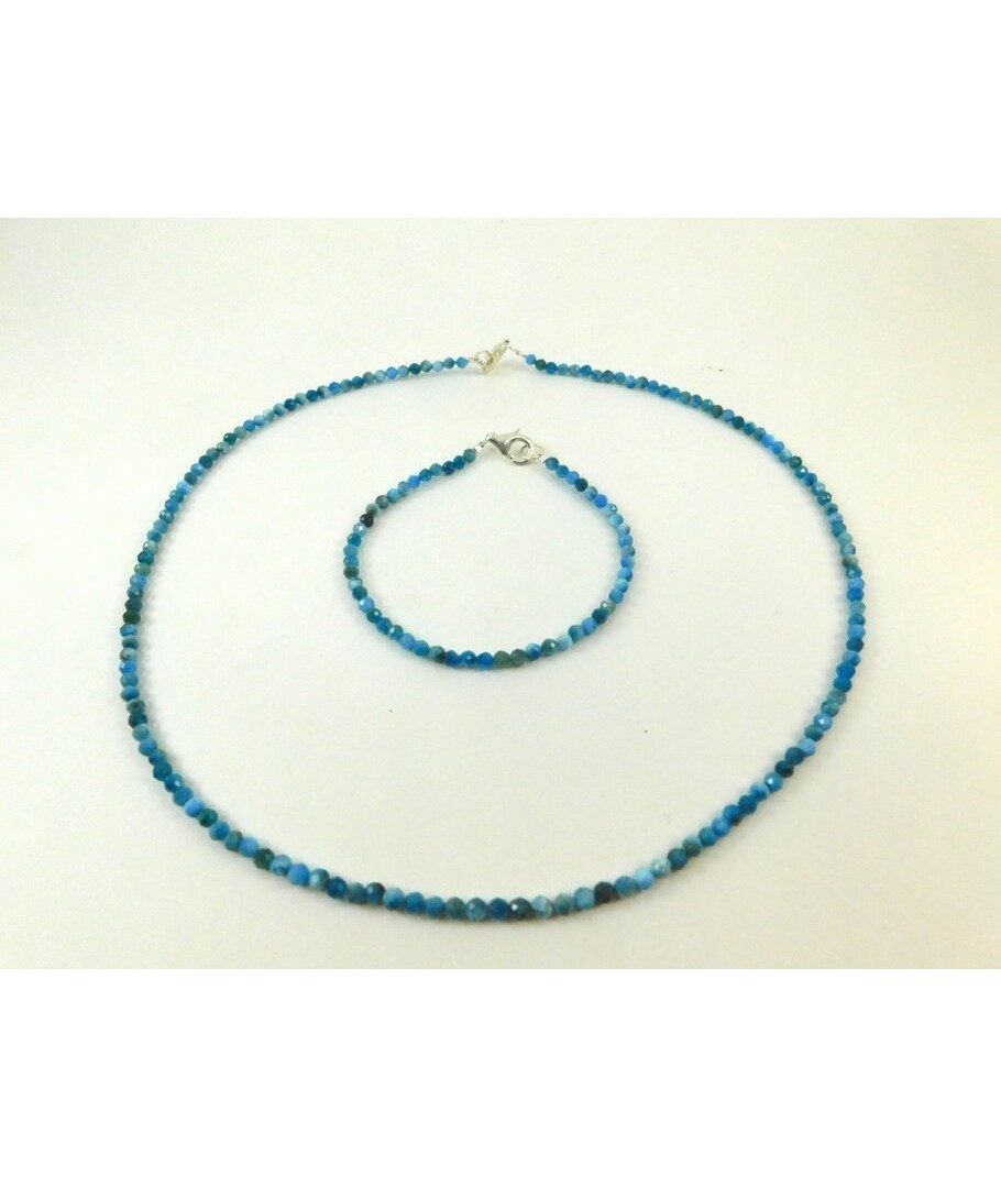 Apatite necklace + silver clasp