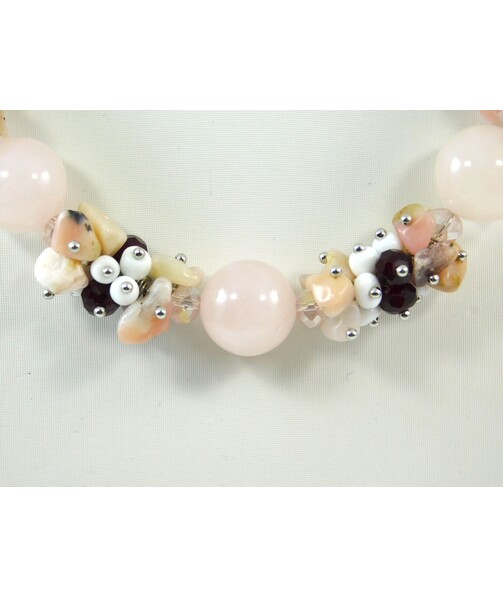 Exclusive necklace "Melody of the heart" Rose quartz