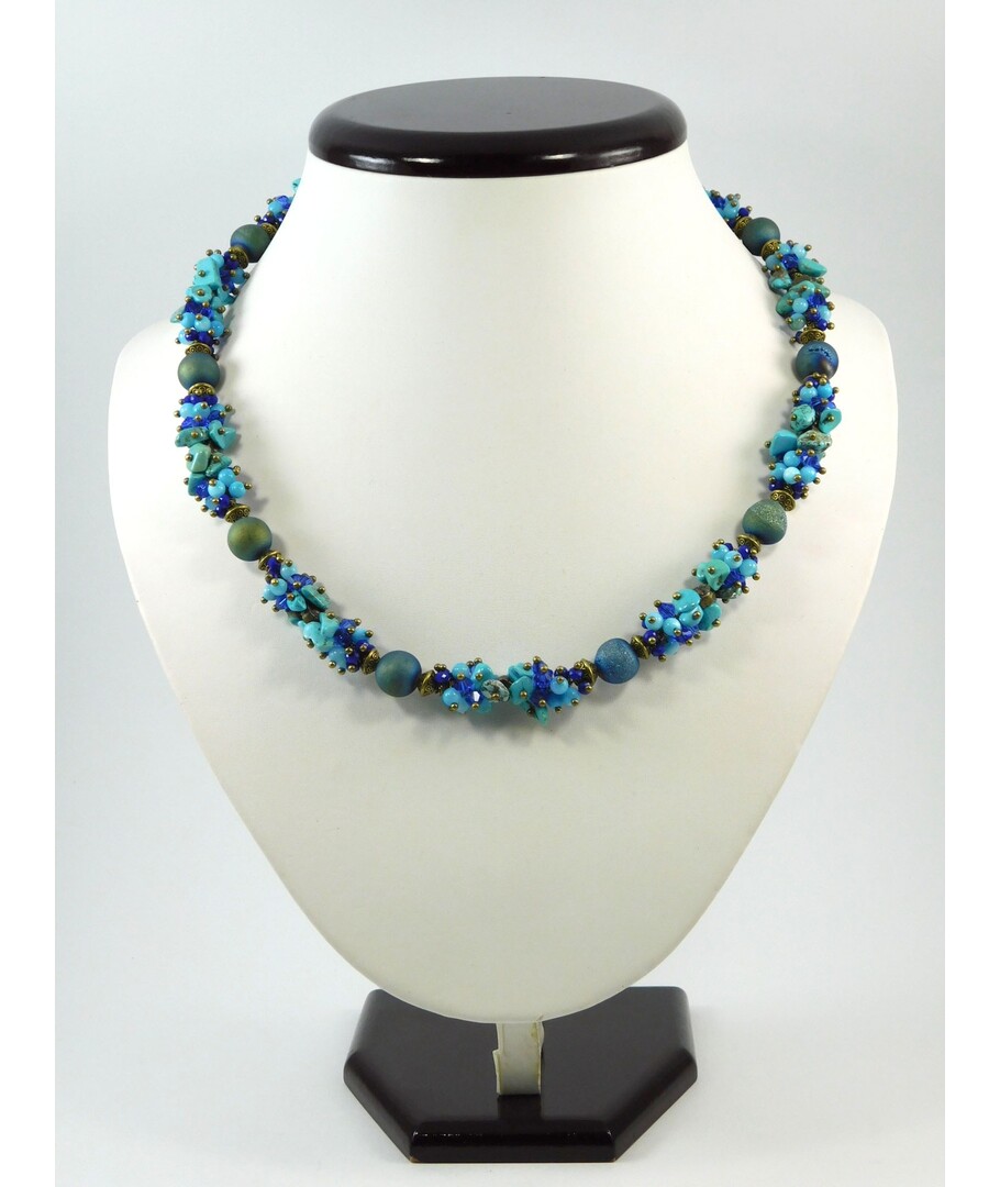 Exclusive Agate necklace "Constellation" ("Colors" Collection)