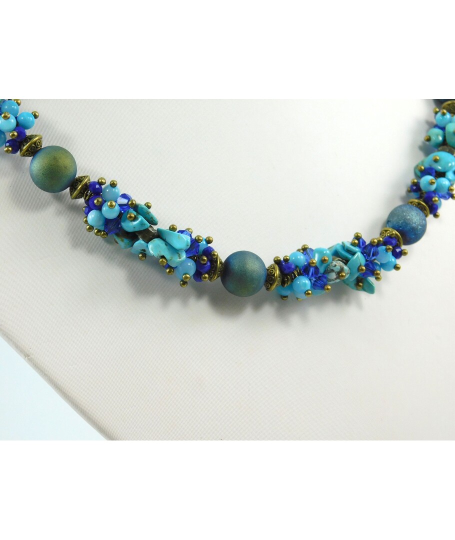 Exclusive Agate necklace "Constellation" ("Colors" Collection)