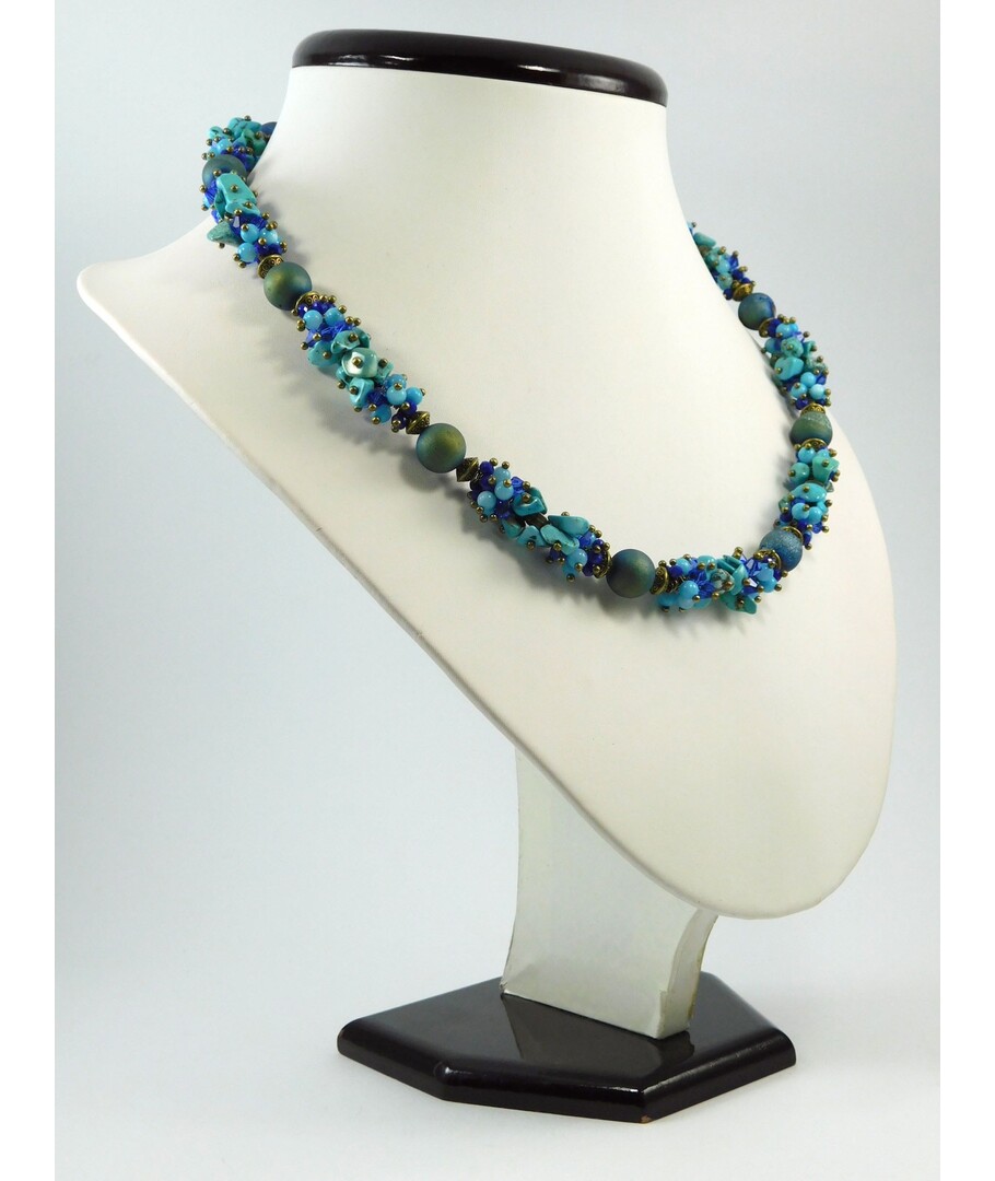 Exclusive Agate necklace "Constellation" ("Colors" Collection)