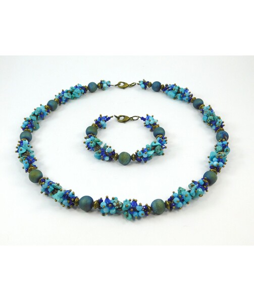 Exclusive Agate necklace "Constellation" ("Colors" Collection)