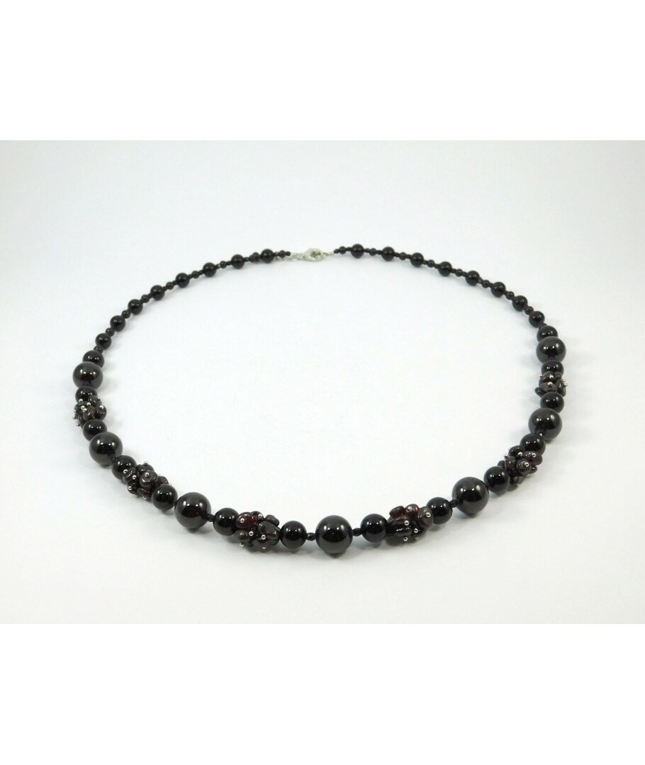 Exclusive necklace "Bordolino 3" Garnet