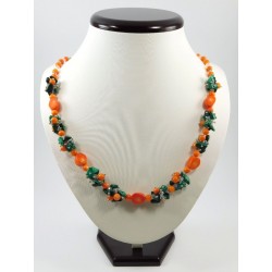Эксклюзивное ожерелье "Рябиновый сад" Коралл