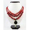 Exclusive necklace &quot;Coin Bells&quot; Coral