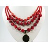 Exclusive necklace &quot;Coin Bells&quot; Coral