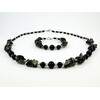 Exclusive necklace &quot;Chocofini&quot; Agate, Topaz