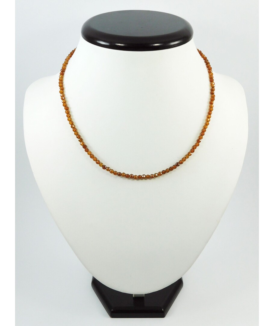 Garnet "Hessonite" necklace + silver