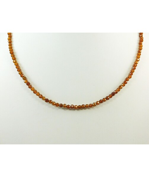 Garnet "Hessonite" necklace + silver