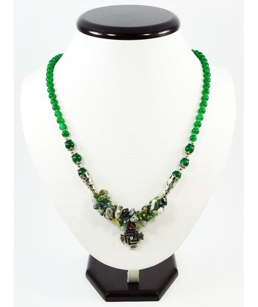 Exclusive necklace "Korason" Jasper, Chrysoprase