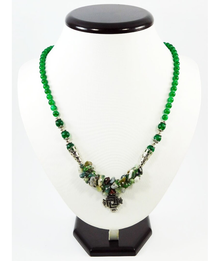 Exclusive necklace "Korason" Jasper, Chrysoprase