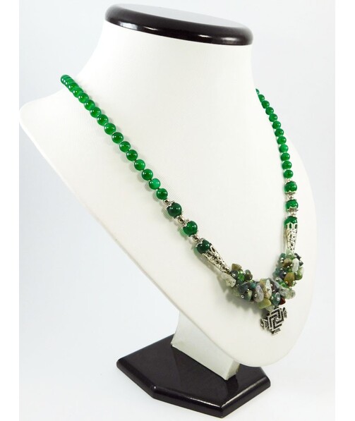 Exclusive necklace "Korason" Jasper, Chrysoprase