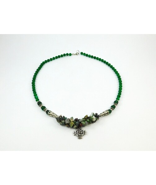 Exclusive necklace "Korason" Jasper, Chrysoprase