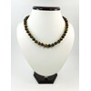 Necklace Tiger&#039;s eye ball 10 mm.  																	