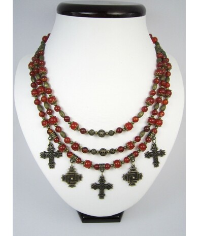 Exclusive necklace from Carnelian "Rogneda"