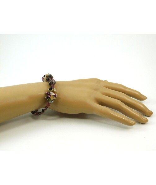 Exclusive bracelet "Autumn asters" Rhodonite