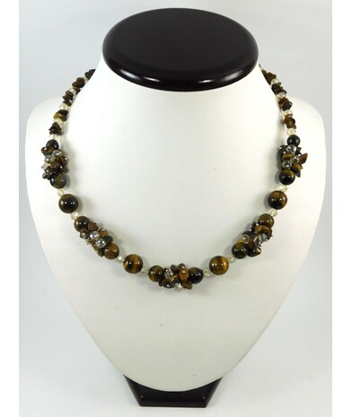 Exclusive necklace "Chocolatier" Tiger's eye