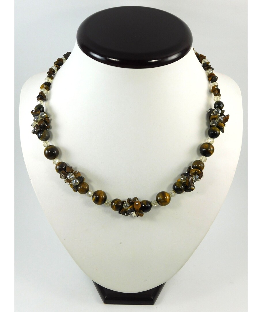 Exclusive necklace "Chocolatier" Tiger's eye